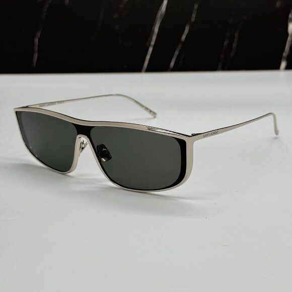 NEW SAINT LAURENT SL605 LUNA 001 SUNGLASSES WOMEN SQUARE SILVER EYEWEAR SL 605 - Picture 3 of 11